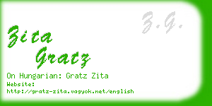 zita gratz business card